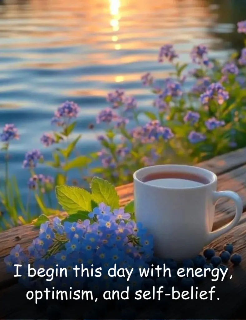 I begin this day with energy, optimism, and self-belief.