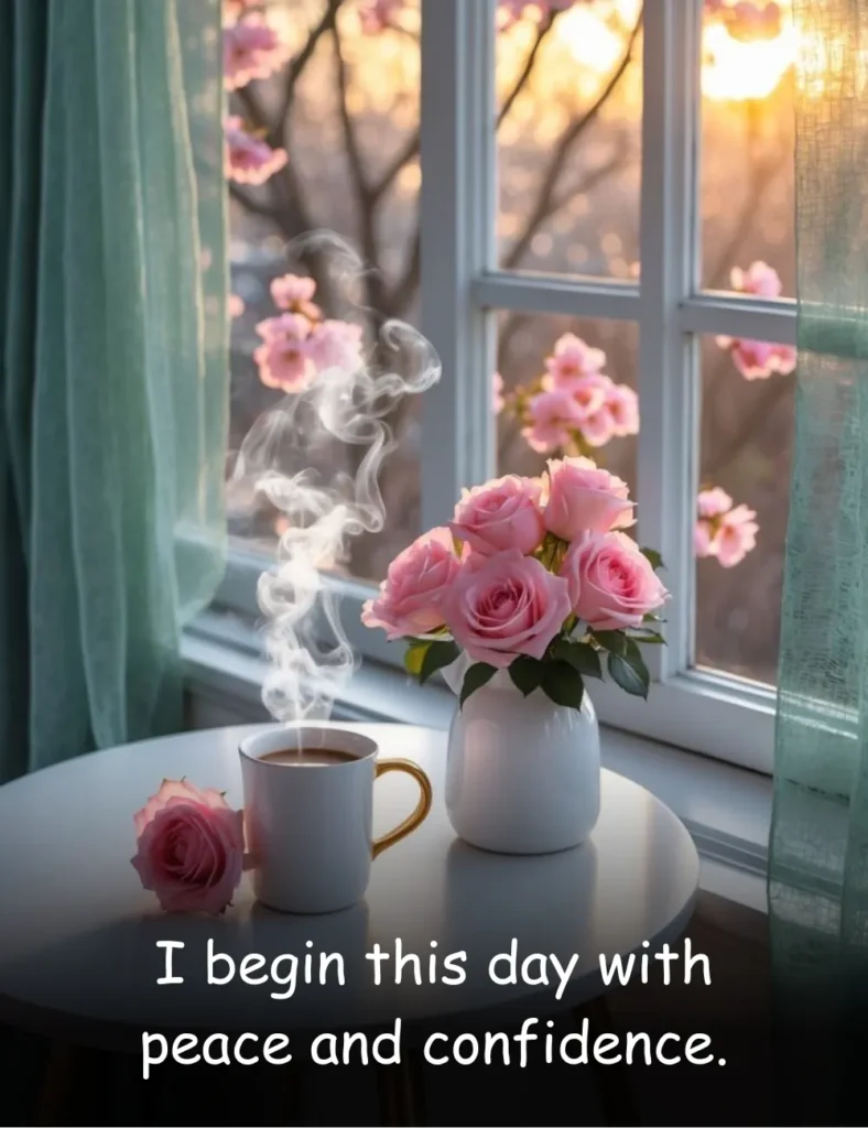 I begin this day with peace and confidence.