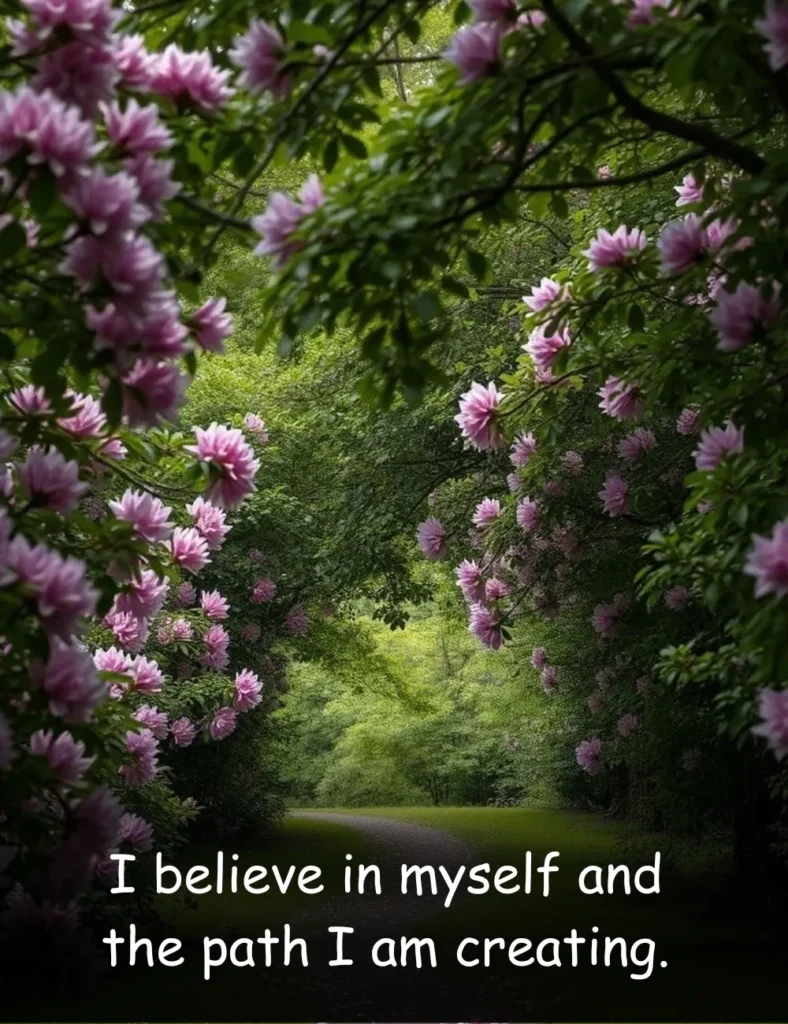 I believe in myself and the path I am creating.
