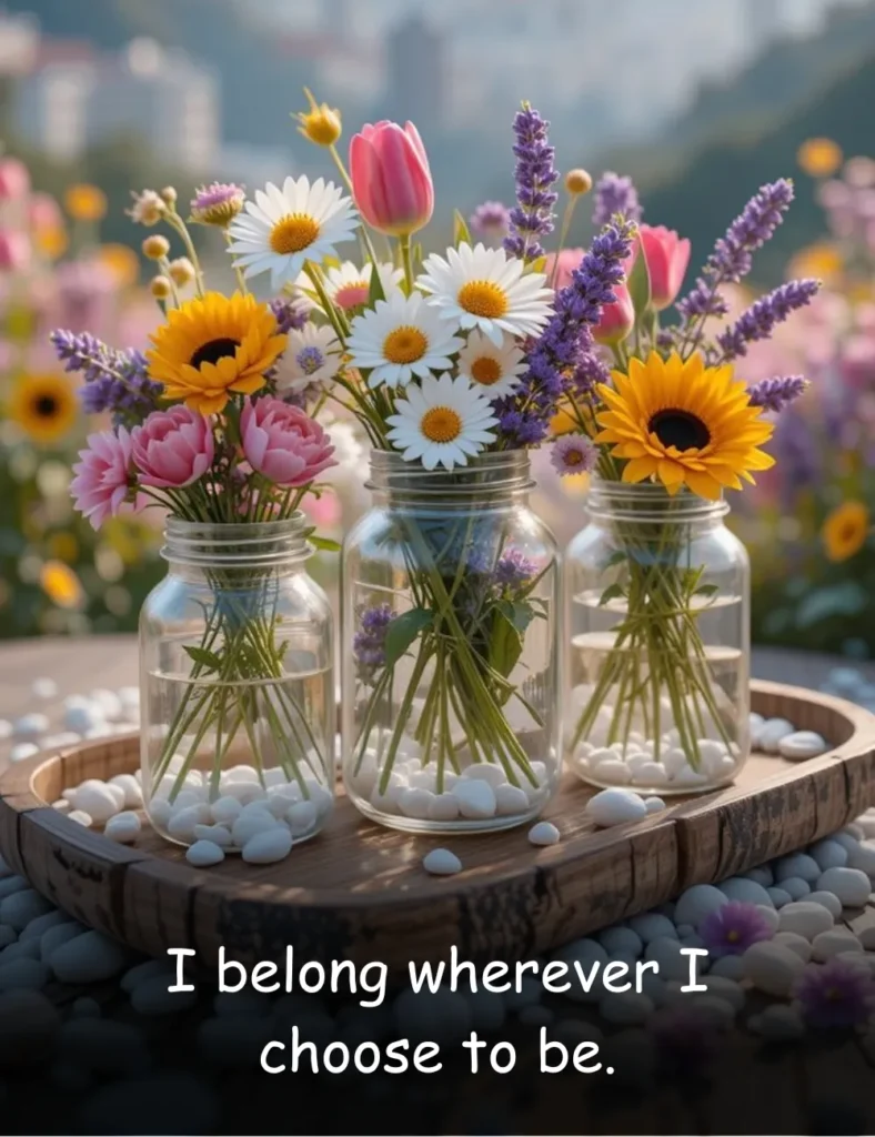 I belong wherever I choose to be.