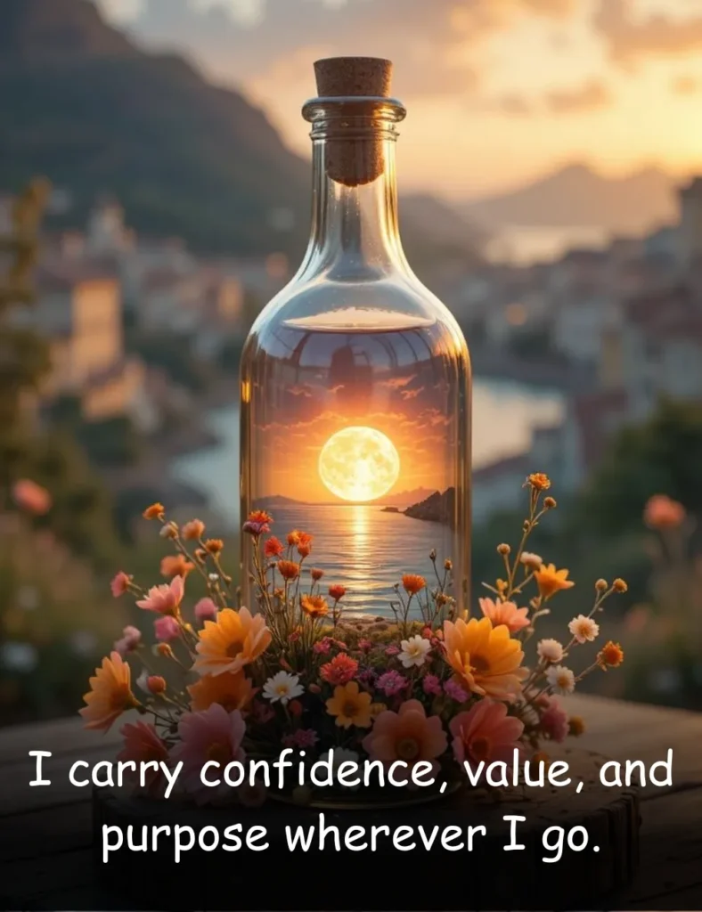 I carry confidence, value, and purpose wherever I go.