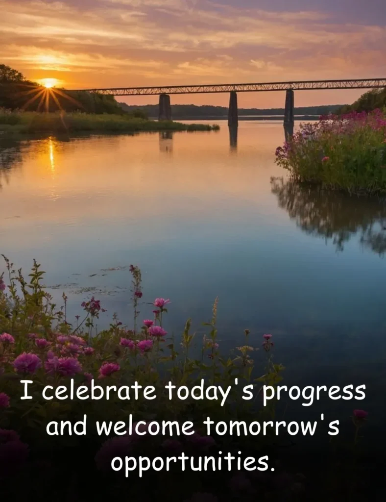 I celebrate today's progress and welcome tomorrow's opportunities.