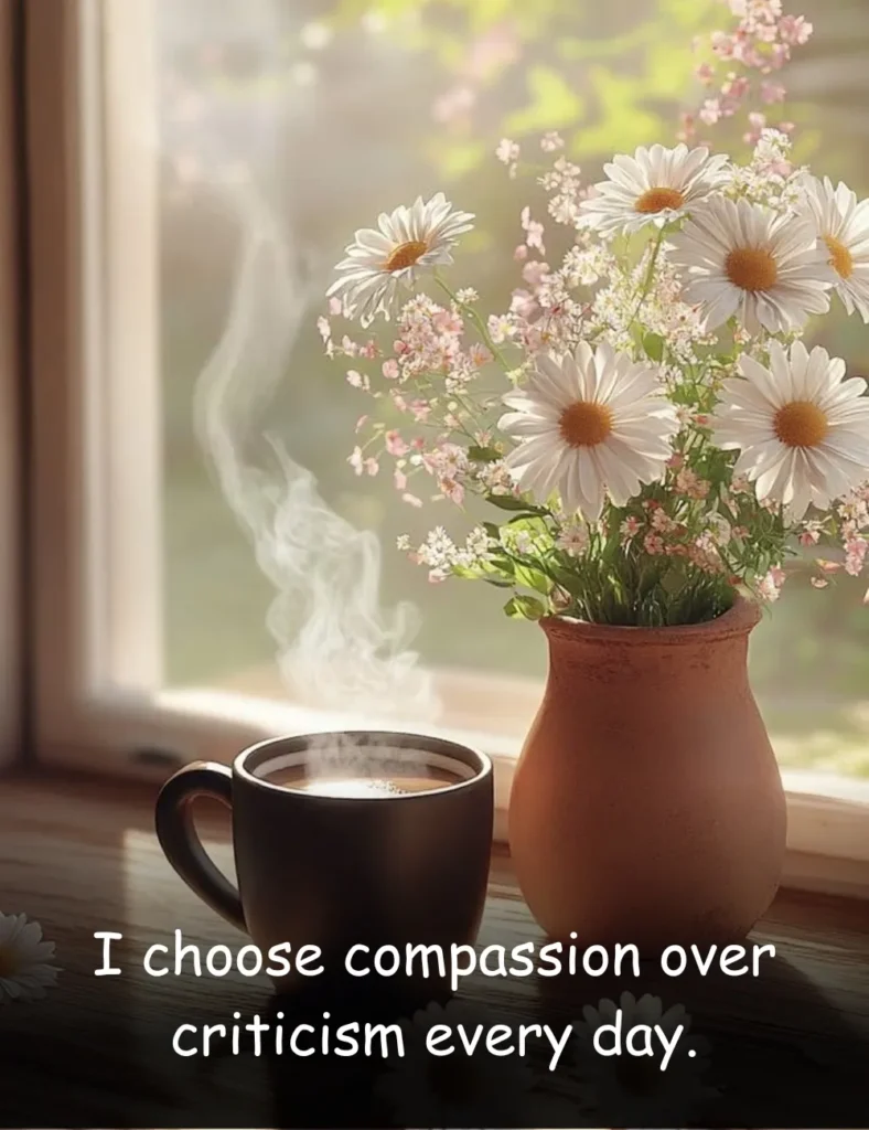 I choose compassion over criticism every day.