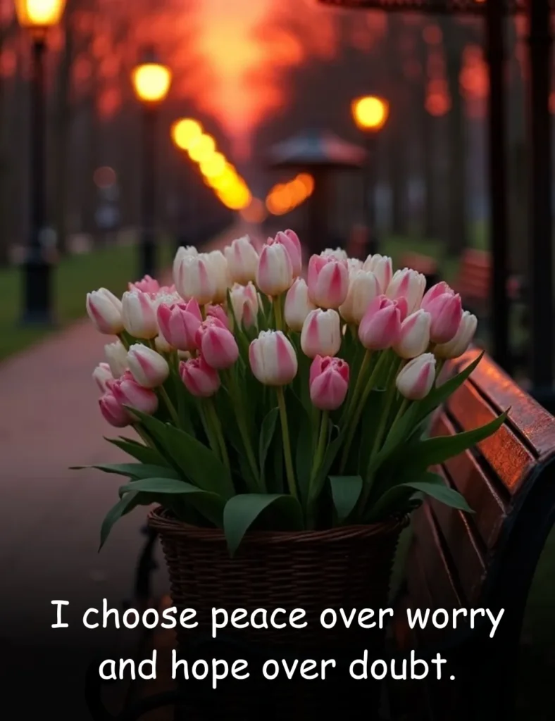 I choose peace over worry and hope over doubt.