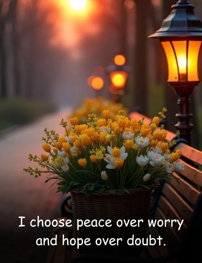 Gratitude fills my heart and brings me peace.