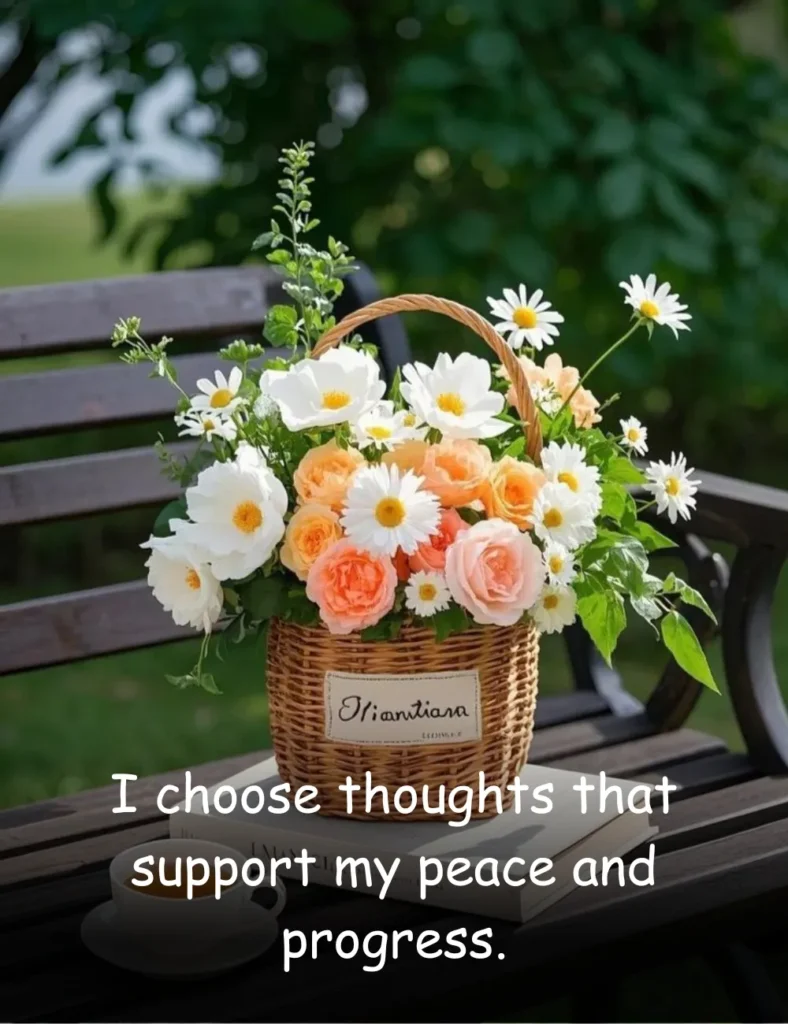 I choose thoughts that support my peace and progress.