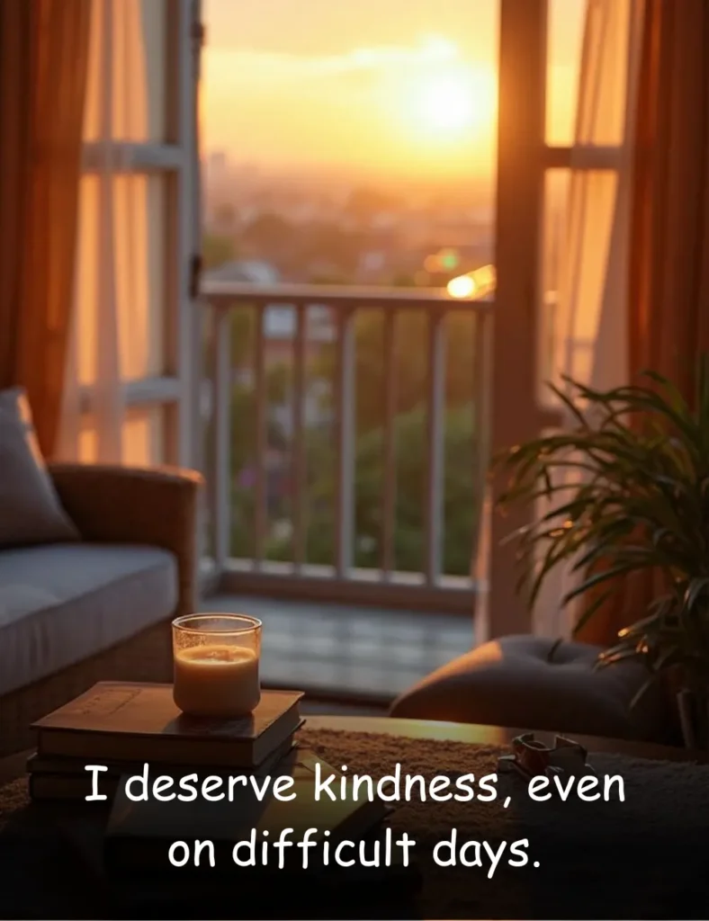 I deserve kindness, even on difficult days.