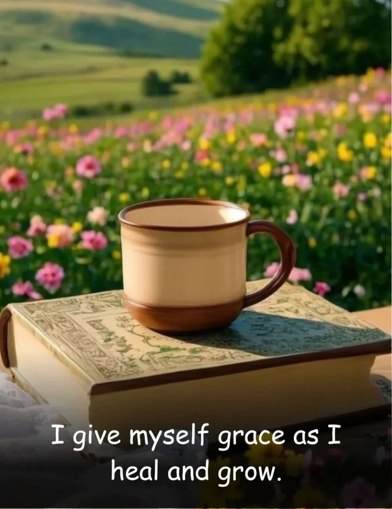 I give myself grace as I heal and grow.