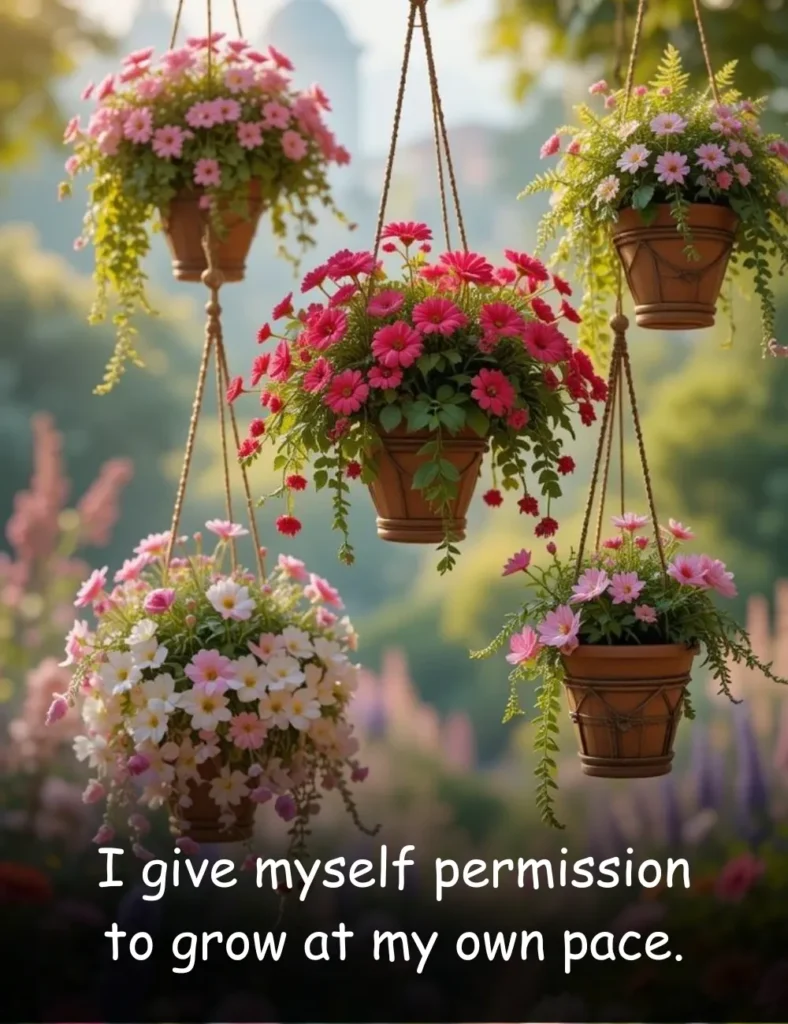 I give myself permission to grow at my own pace.