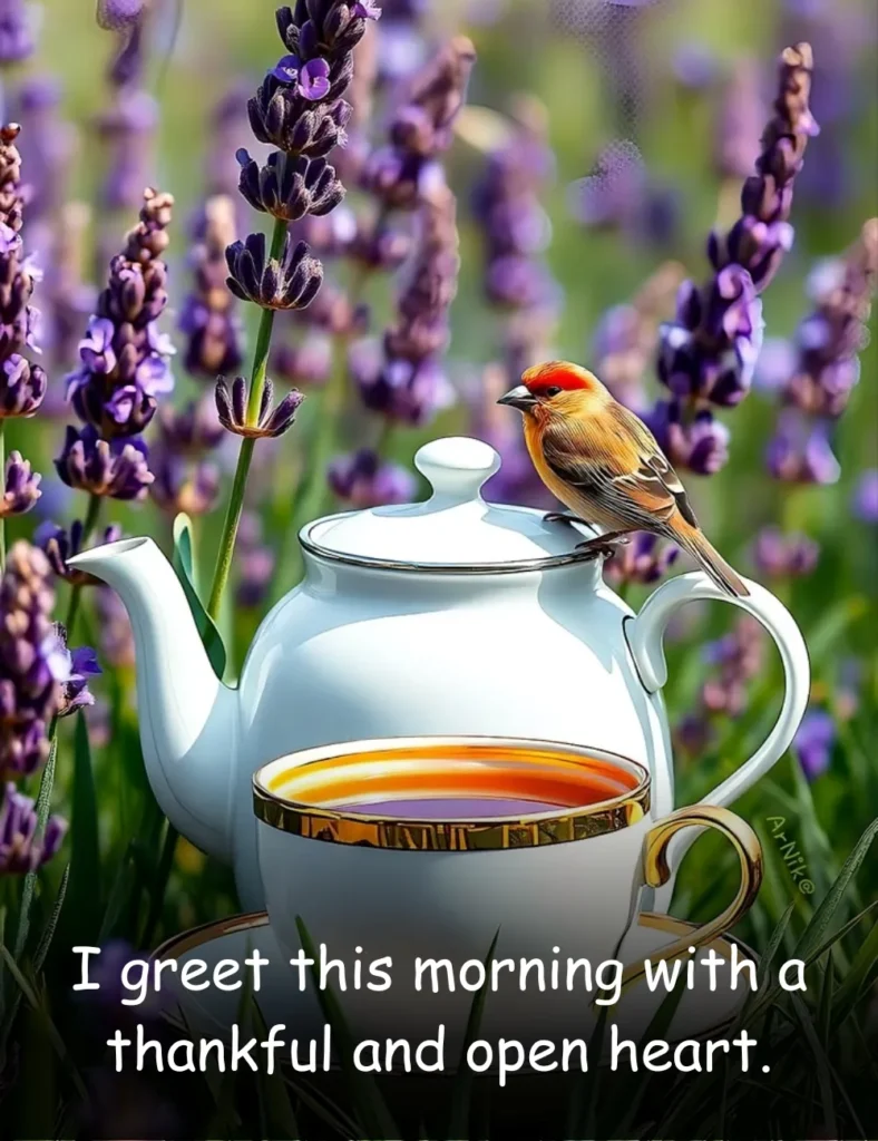 I greet this morning with a thankful and open heart.