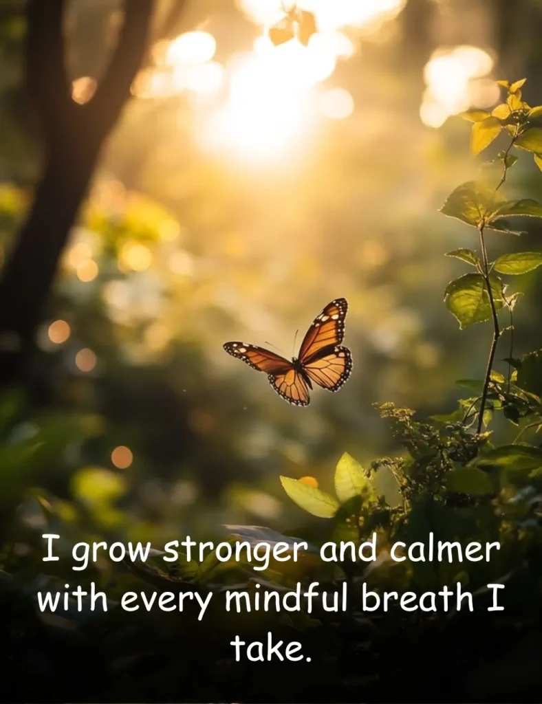 I grow stronger and calmer with every mindful breath I take.