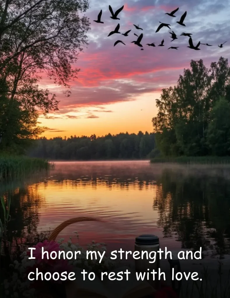I honor my strength and choose to rest with love.