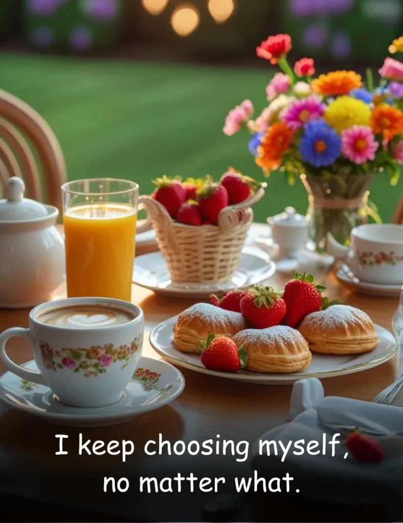 I keep choosing myself, no matter what.