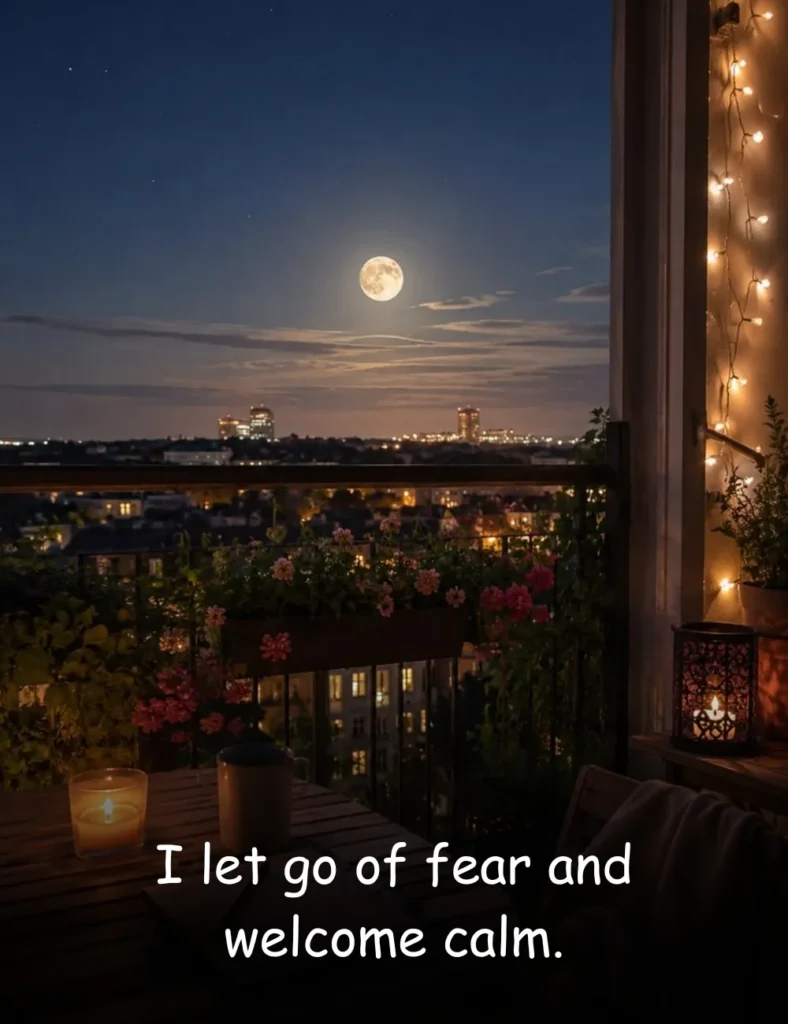 I let go of fear and welcome calm.