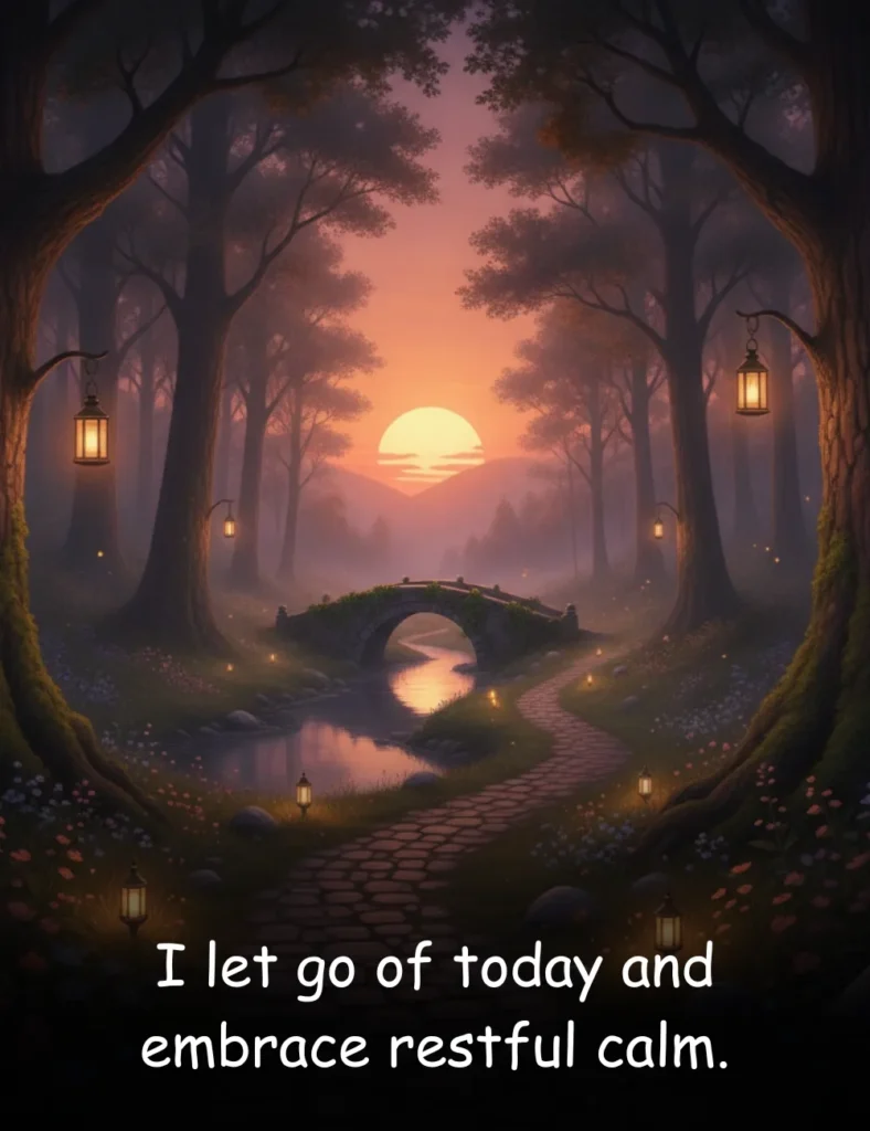 I let go of today and embrace restful calm.