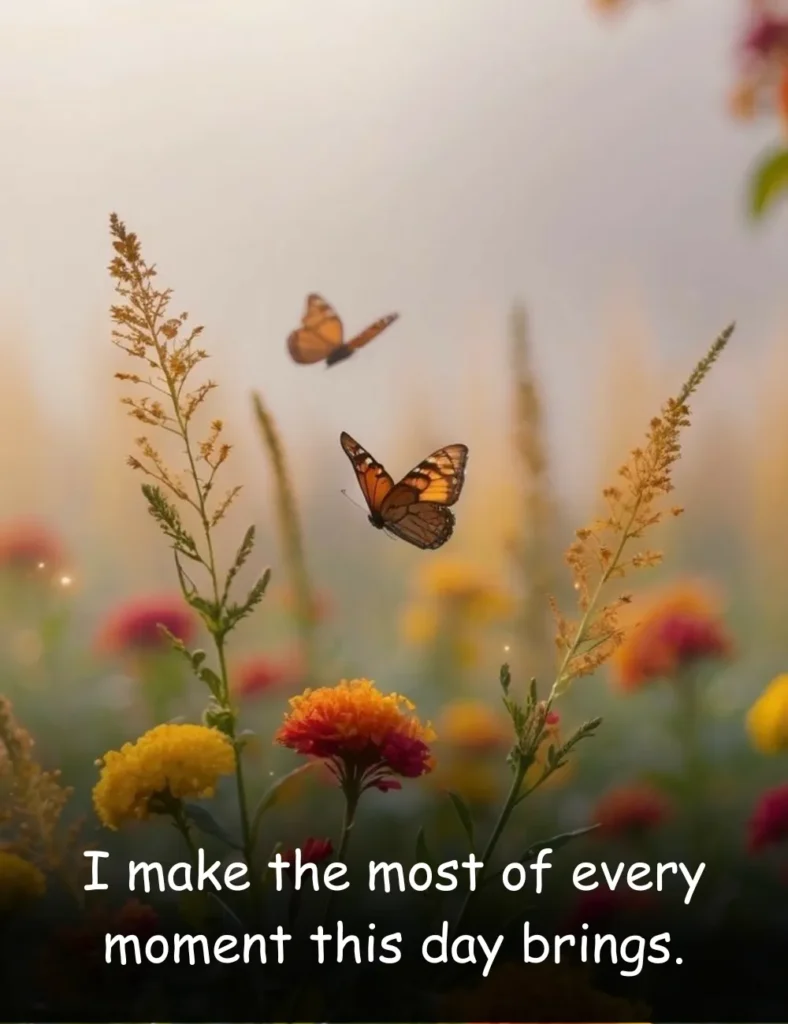 I make the most of every moment this day brings.