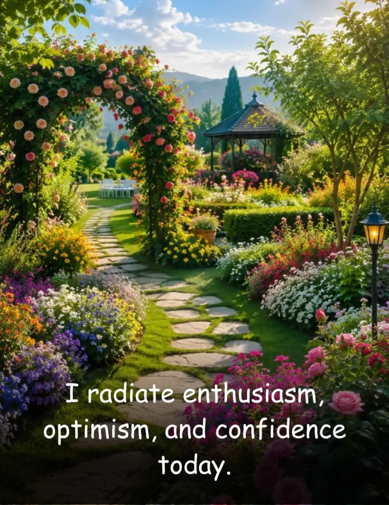 I radiate enthusiasm, optimism, and confidence today.