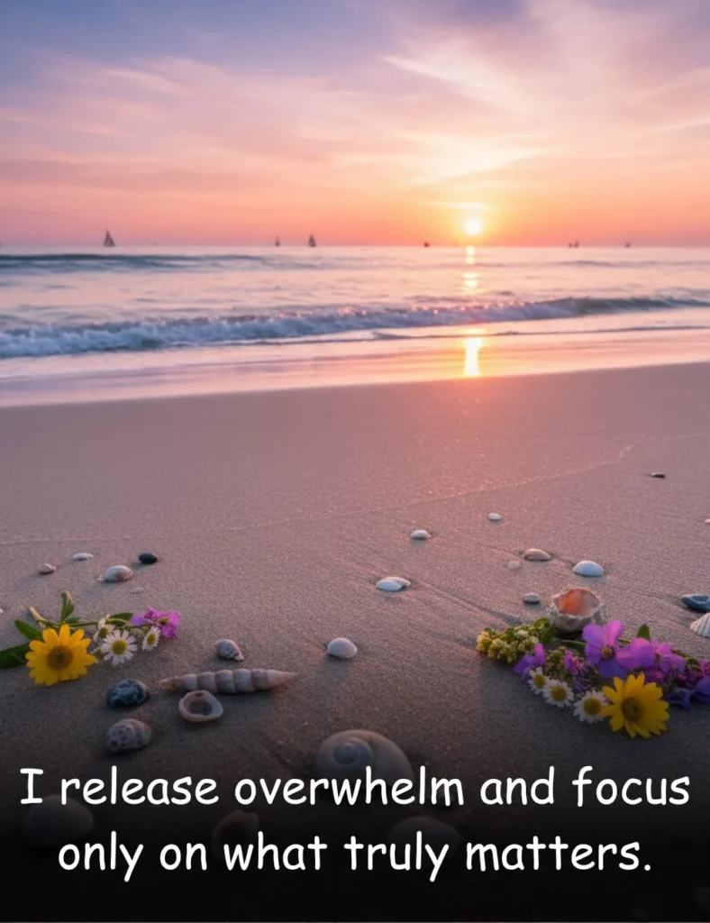 I release overwhelm and focus only on what truly matters.