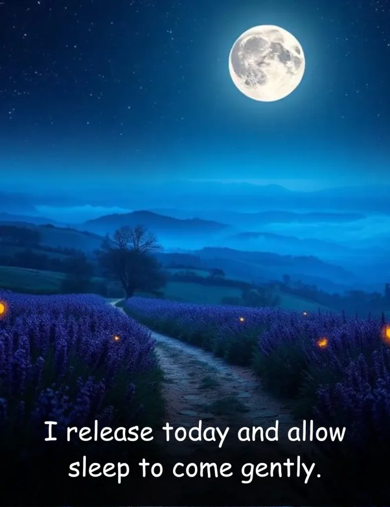 I release today and allow sleep to come gently.