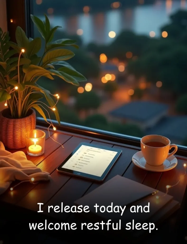 I release today and welcome restful sleep.