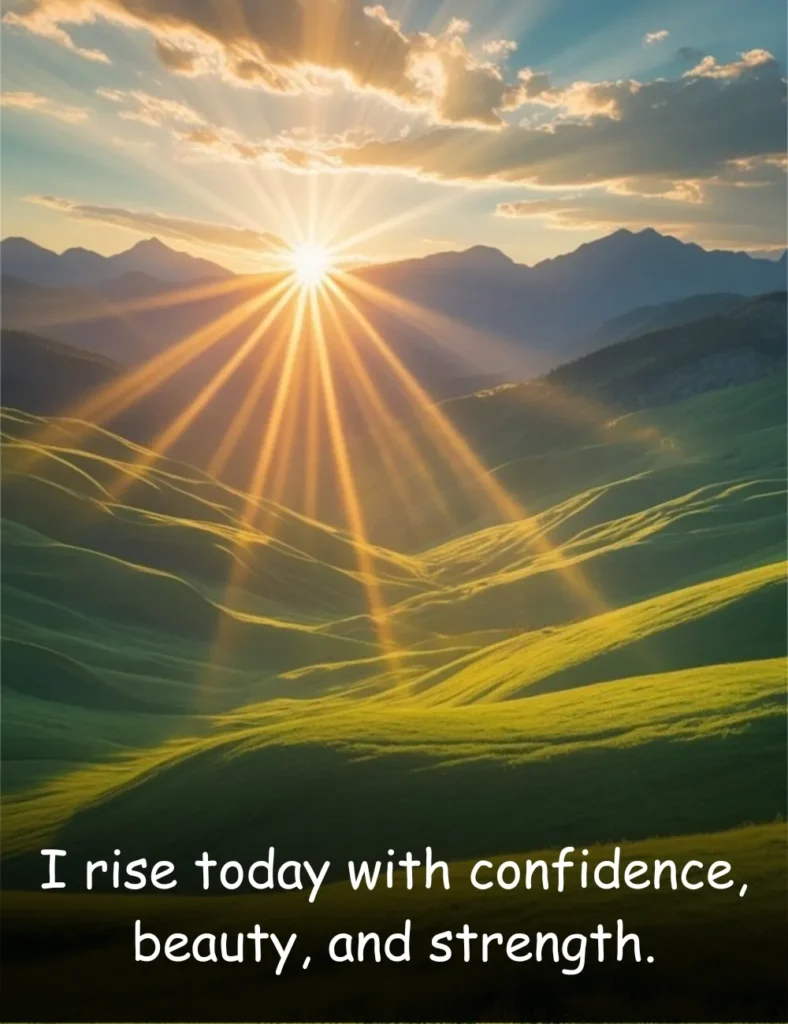 I rise today with confidence, beauty, and strength.