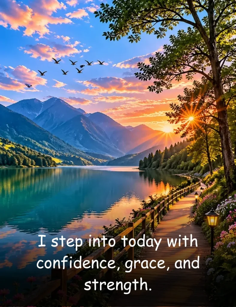 I step into today with confidence, grace, and strength.