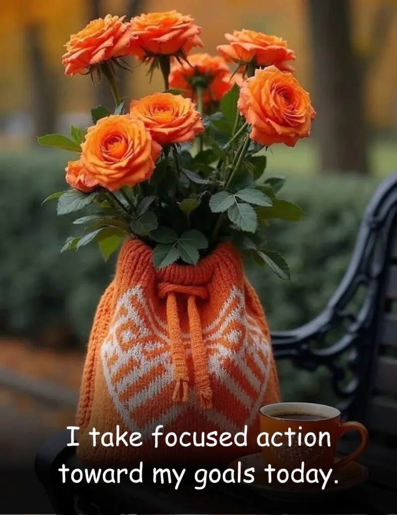 I take focused action toward my goals today.