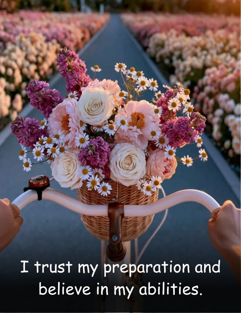 I trust my preparation and believe in my abilities.