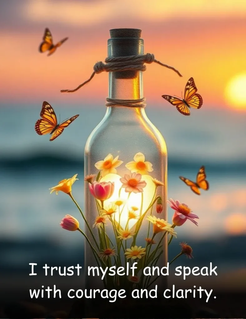 I trust myself and speak with courage and clarity.