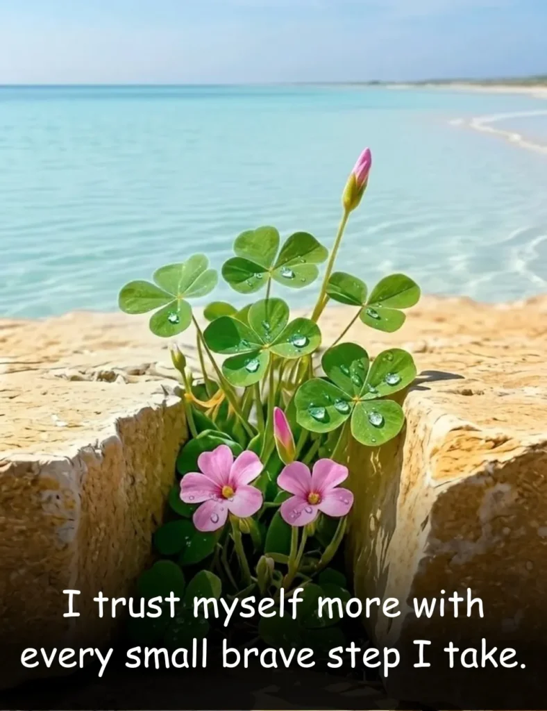 I trust myself more with every small brave step I take.
