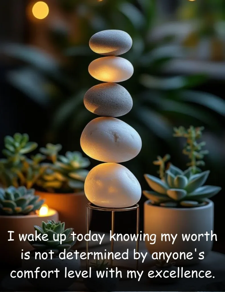 I wake up today knowing my worth is not determined by anyone's comfort level with my excellence.
