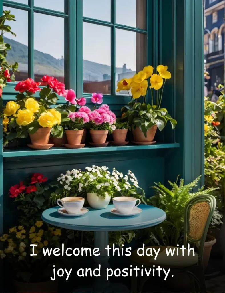 I welcome this day with joy and positivity.