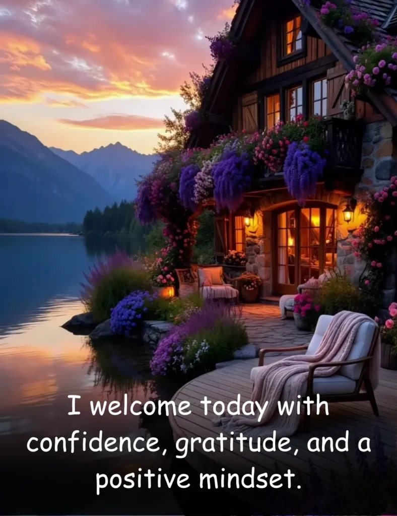 I welcome today with confidence, gratitude, and a positive mindset.