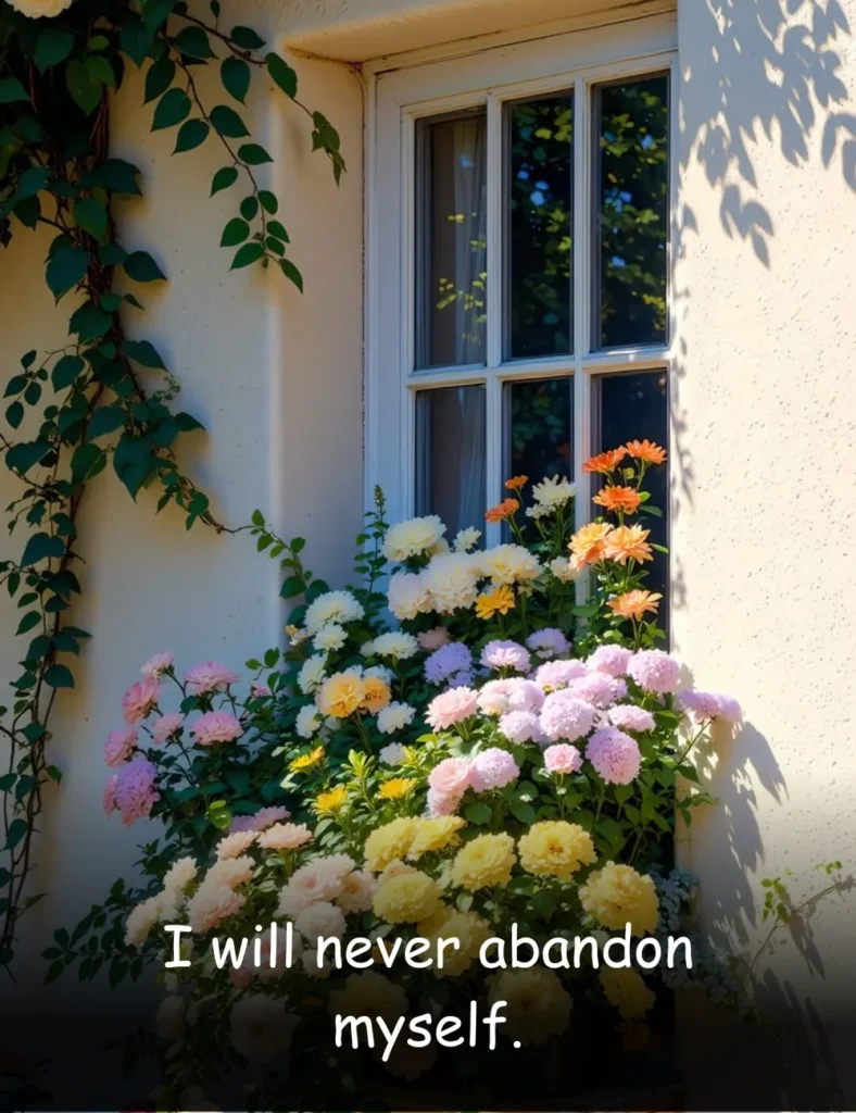 I will never abandon myself.
