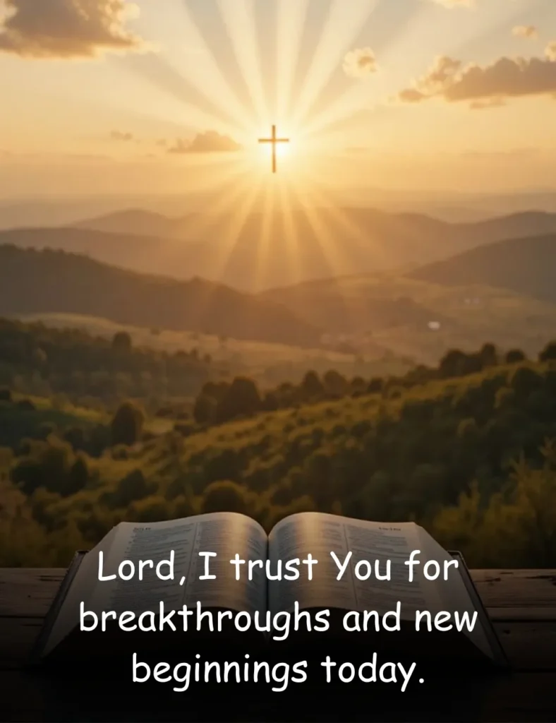 Lord, I trust You for breakthroughs and new beginnings today.