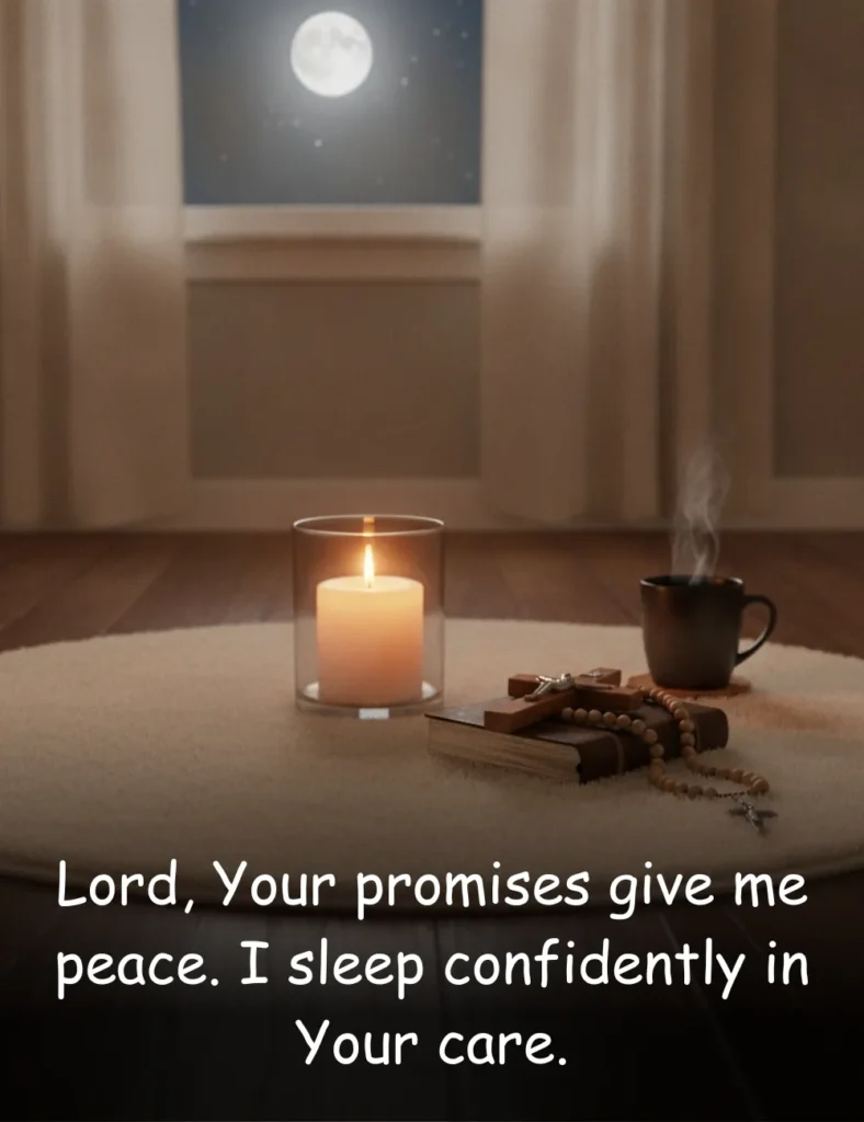 Lord, Your promises give me peace. I sleep confidently in Your care.