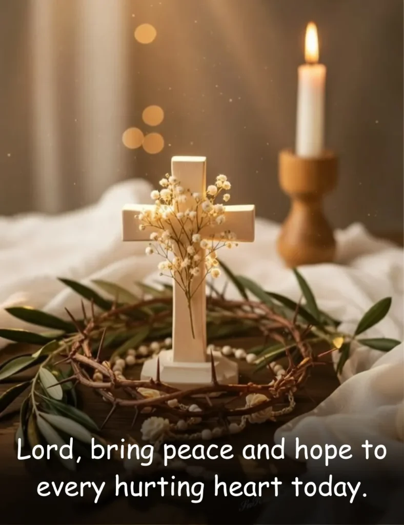 Lord, bring peace and hope to every hurting heart today.
