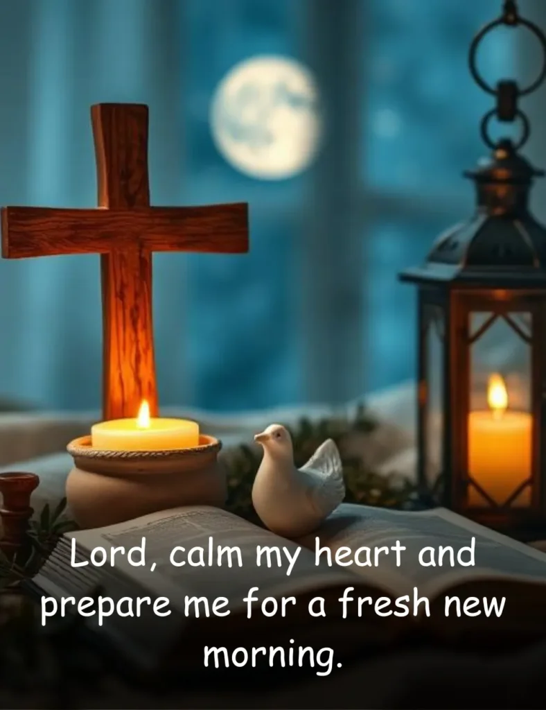 Lord, calm my heart and prepare me for a fresh new morning.