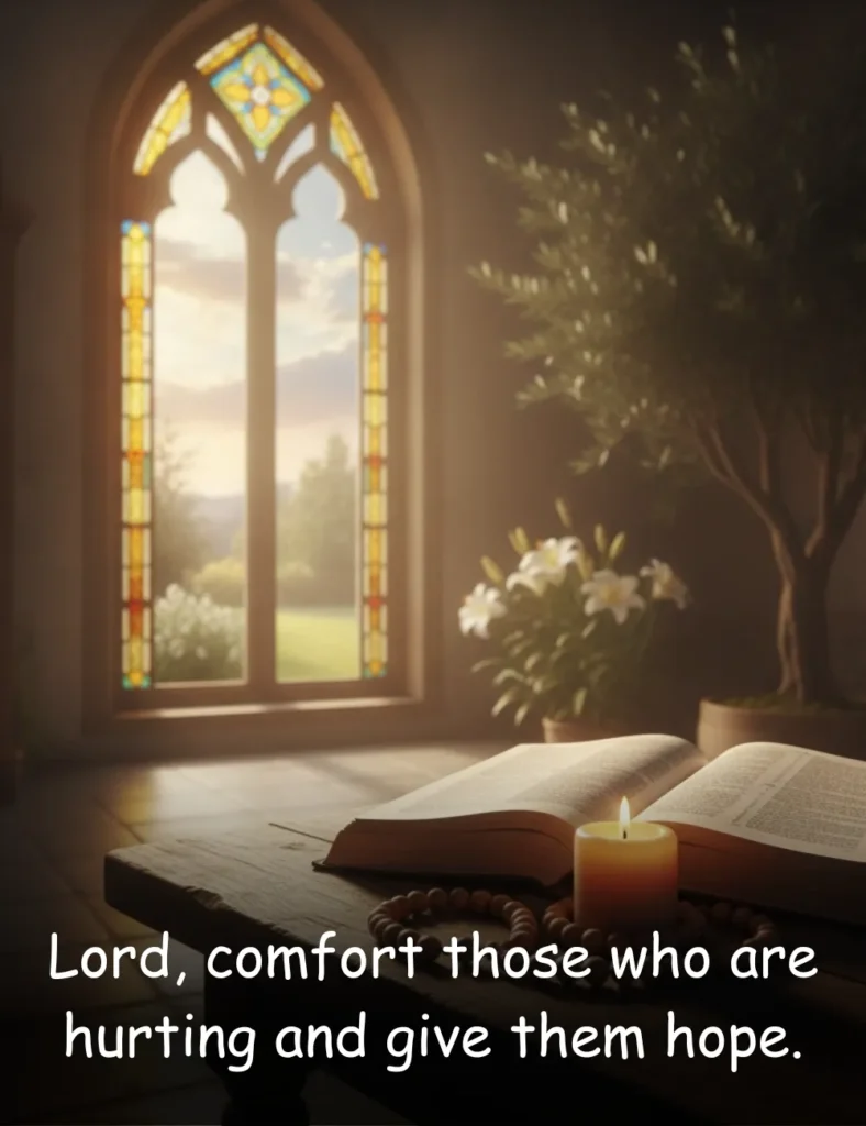 Lord, comfort those who are hurting and give them hope.