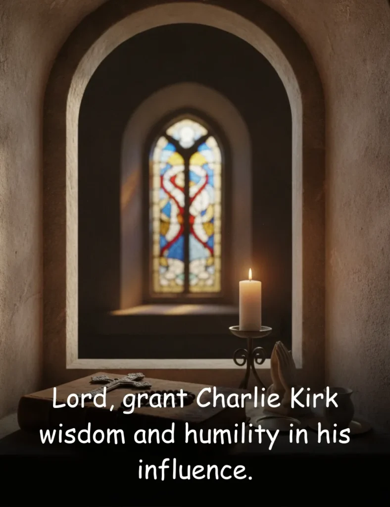 Lord, grant Charlie Kirk wisdom and humility in his influence.