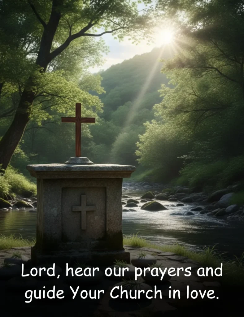 Lord, hear our prayers and guide Your Church in love.