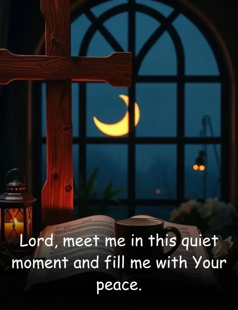 Lord, meet me in this quiet moment and fill me with Your peace.