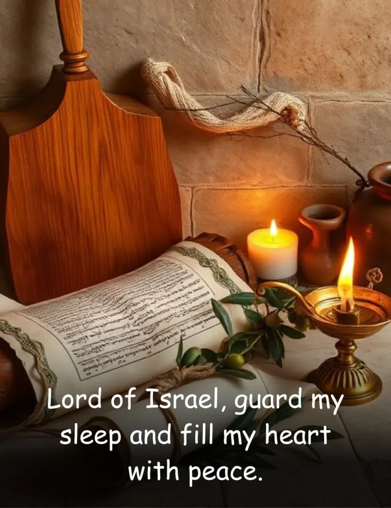 Lord of Israel, guard my sleep and fill my heart with peace.