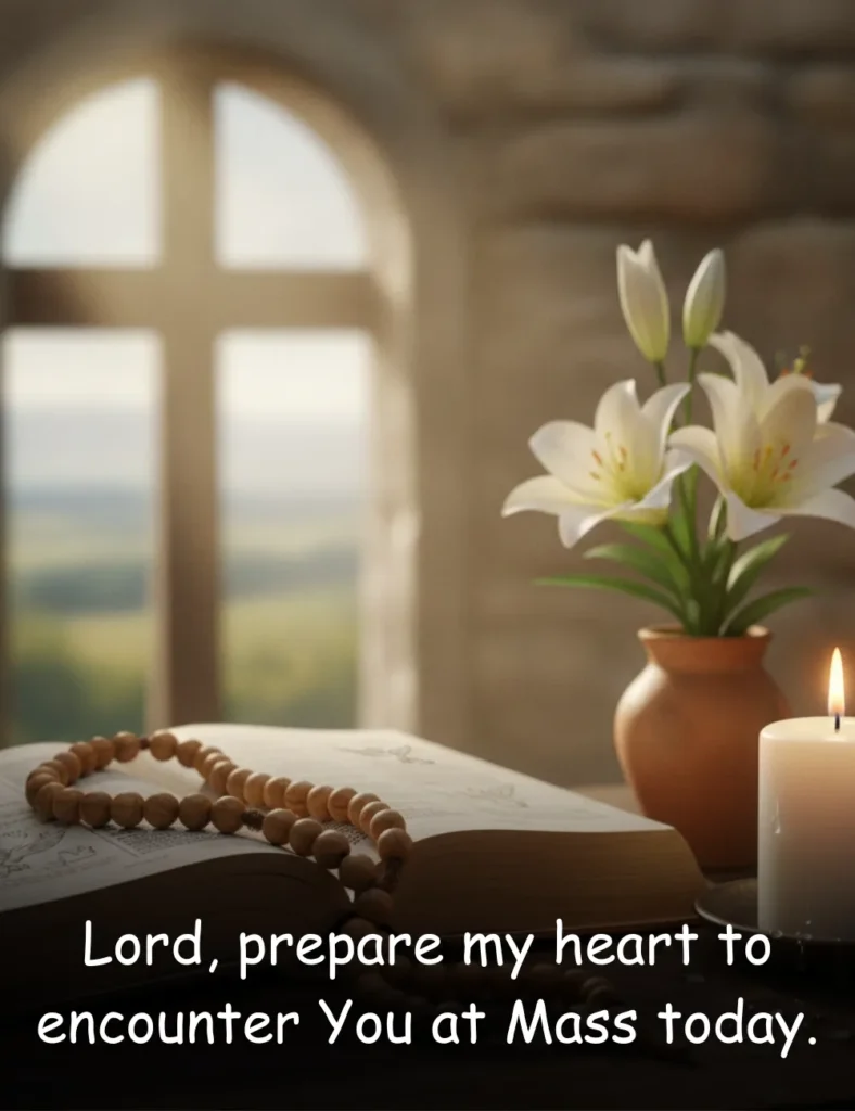 Lord, prepare my heart to encounter You at Mass today.