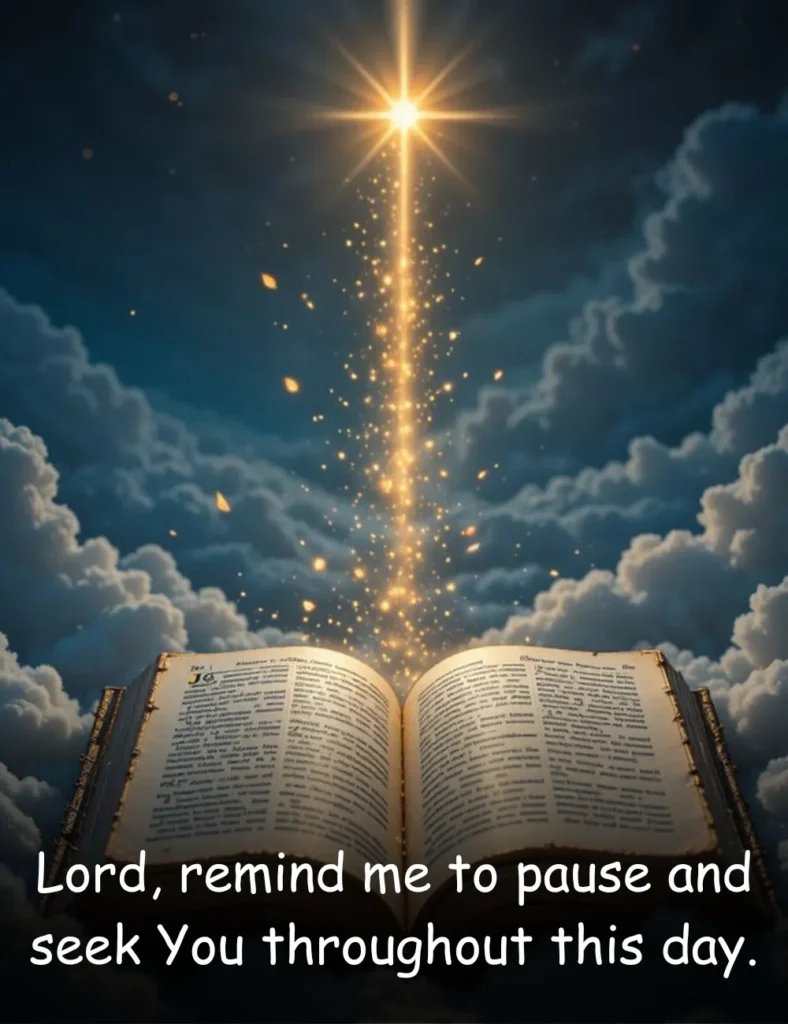 Lord, remind me to pause and seek You throughout this day.