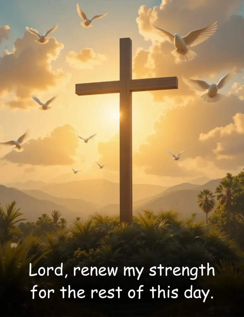 Lord, renew my strength for the rest of this day.