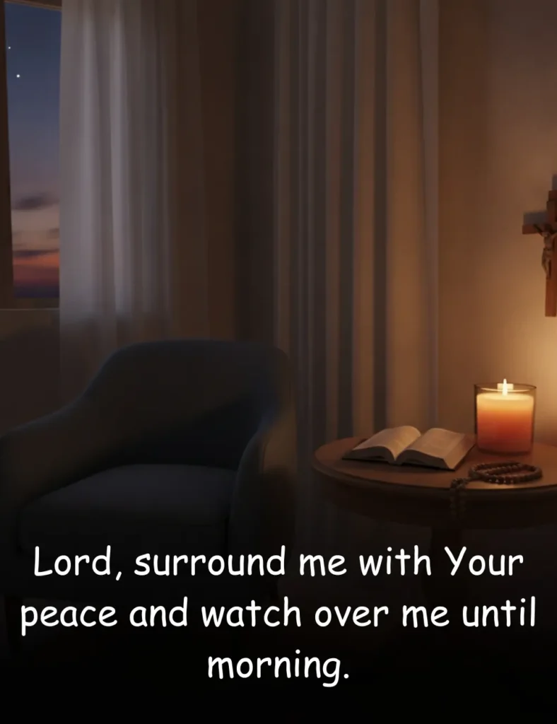 Lord, surround me with Your peace and watch over me until morning.