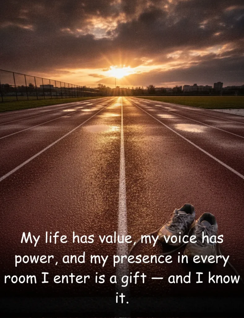 My life has value, my voice has power, and my presence in every room I enter is a gift — and I know it.
