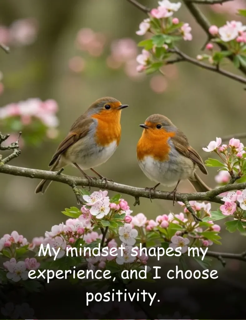 My mindset shapes my experience, and I choose positivity.