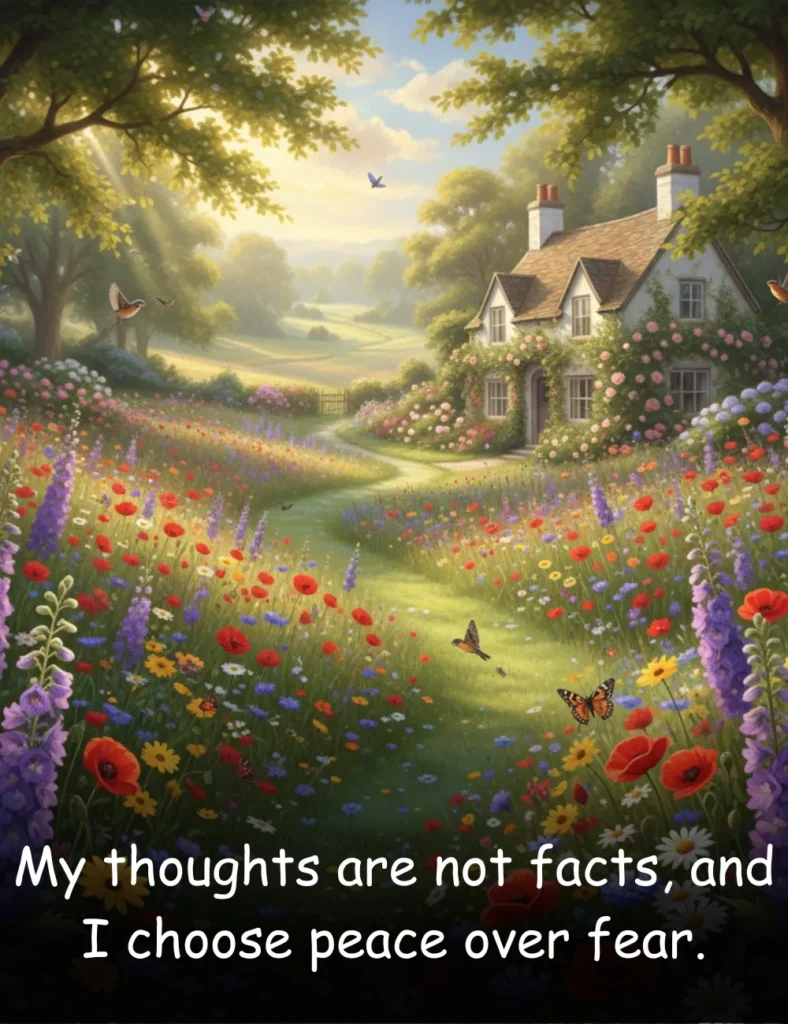 My thoughts are not facts, and I choose peace over fear.